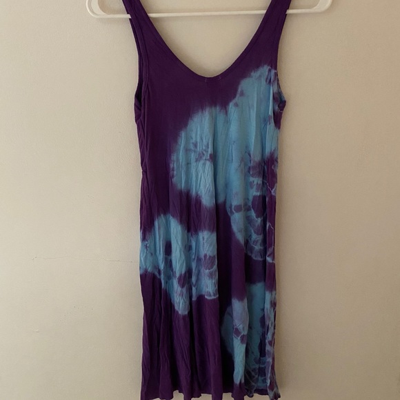 Love Tanjane Blue and Purple Tye-Dye Mini Dress - Picture 2 of 2